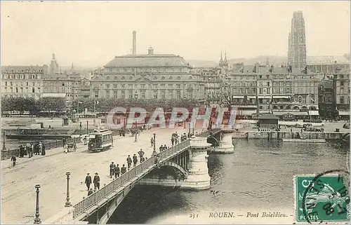 Ansichtskarte AK Rouen Pont Boieldieu