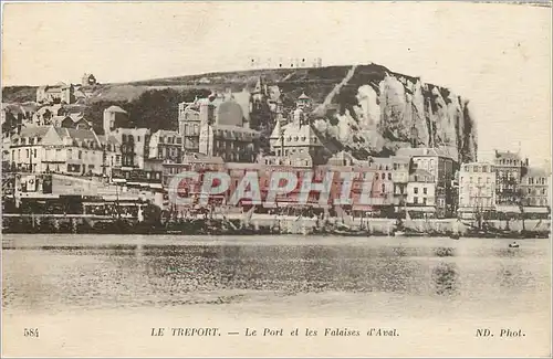 Cartes postales Le Treport Le Port et les Falaises d'Aval