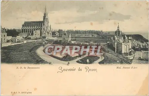 Cartes postales ND de Bonsecours Souvenir de Rouen