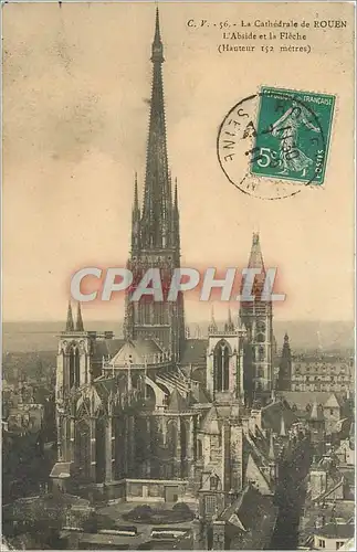 Ansichtskarte AK La Catherale de Rouen L'Abside et la Fleche