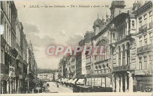 Cartes postales Lille La rue Nationale