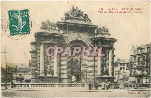 Cartes postales Lille Porte de Paris Vue du cote du Boulevard Papin