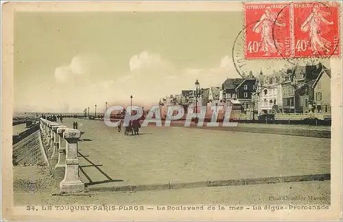 Ansichtskarte AK Le Touquet Paris Plage Le Boulevard de la Mer La Digue Promenade