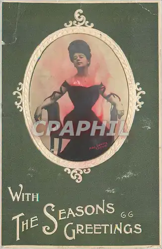 Cartes postales With the seasons greetings Femme