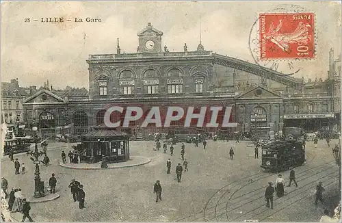 Cartes postales Lille La Gare Tramway