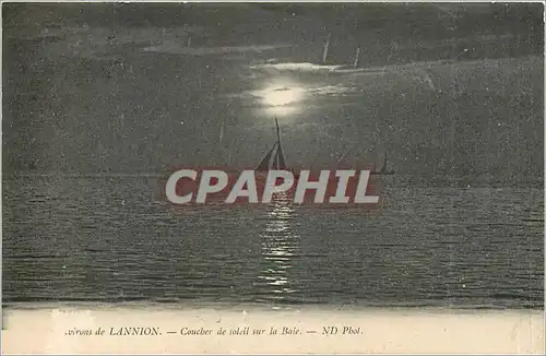 Ansichtskarte AK Environs de Lannion Coucher de soleil sur la Baie