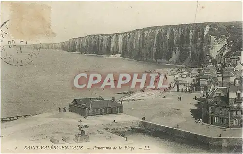 Cartes postales Saint Valery en Caux Panorama de la Plage