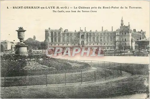 Cartes postales Saint Germain en Laye S et O Le Chateau pris du Rond Point de la Terrasse