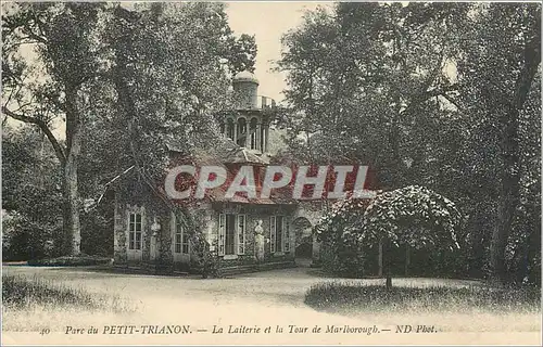 Cartes postales Parc du Petit Trianon La Laiterie et la Tour de Marlborough