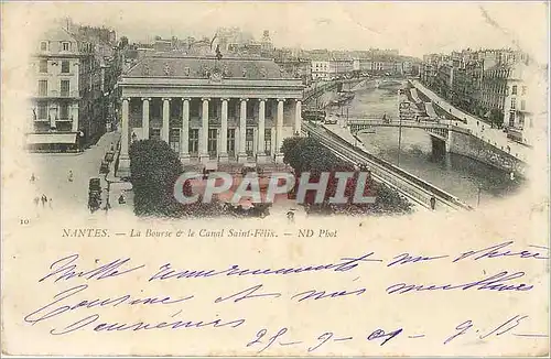 Ansichtskarte AK Nantes La Bourse le Canal Saint Felix