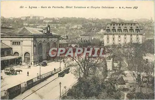 Cartes postales Lyon Gare de Perrache Hotel Terminus et Hospice Debrousse