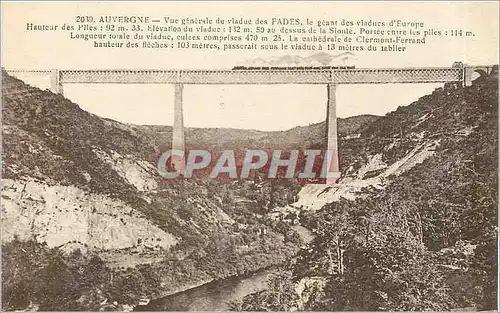 Cartes postales Auvergne Vue generale du viaduc des Fades