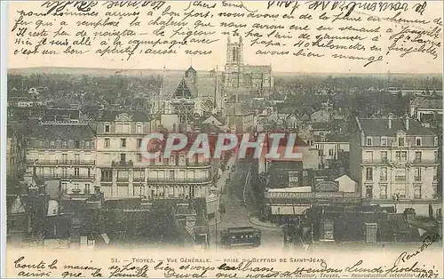 Cartes postales Troyes Vue Generale Prise du Beffroi de Saint Jean