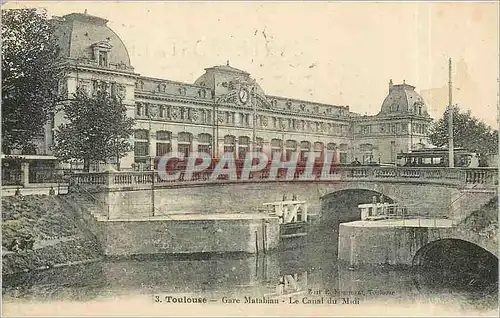 Cartes postales Toulouse Gare Matabiau La canal du Midi