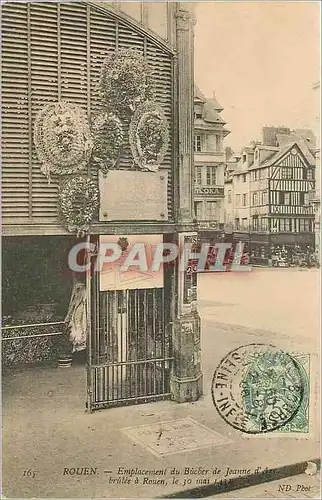 Cartes postales Rouen Emplacement du Bucher de Jeanne d'Arc brulee a Rouen