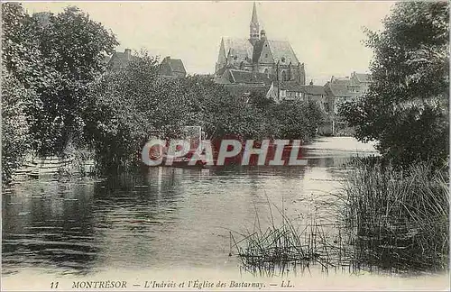 Cartes postales Montresor L'Indrois et l'Eglise des Bastarnay