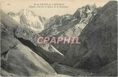 Ansichtskarte AK De la Grave au Lautaret Glacier d'Arsine et Source de la Romanche