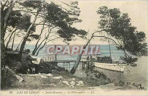 Cartes postales Iles de Lerins Saint Honorat Le Debarcadere Bateau