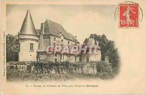 Cartes postales Ruines du Chateau de Piles par Bergerac Dordogne