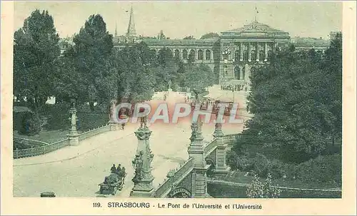 Ansichtskarte AK Strasbourg Le Pont de l'Universite et l'Universite