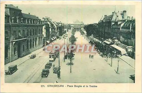 Cartes postales Strasbourg Place Broglie et le Theatre Tramway