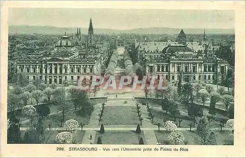 Cartes postales Strasbourg Vue vers l'Universite prise du Palais du Rhin