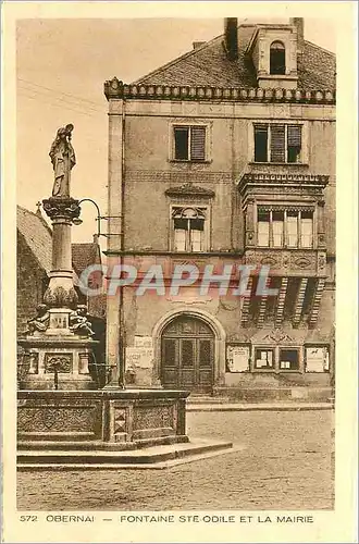 Cartes postales Obernai Fontaine Ste Odile et la Mairie