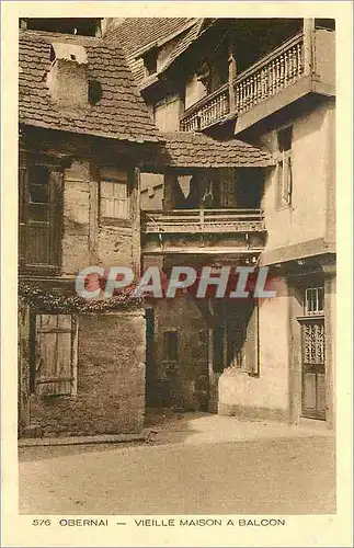 Ansichtskarte AK Obernai Vieille Maison a Balcon