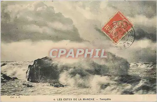 Cartes postales Les Cotes de la Manche Tempete