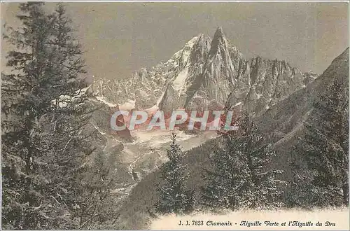 Cartes postales Chamonix Aiguille Verte et l'Aiguille du Dru