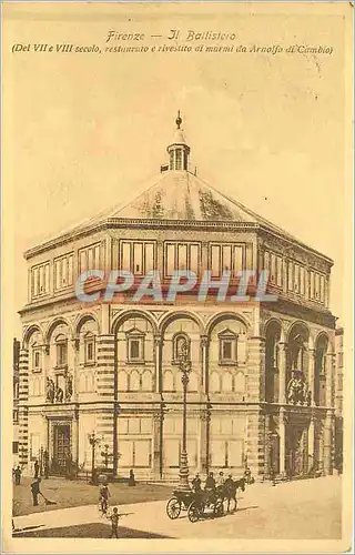 Ansichtskarte AK Firenze Il Ballistero Del VII e VIII secolo restaurato e rivestito di marmi da Arnolfo di Cambio