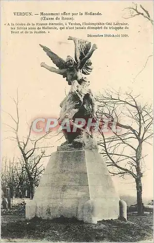 Cartes postales Verdun Monument offert par la Hollande