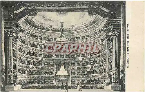 Ansichtskarte AK Milano Teatro della Scala Interno