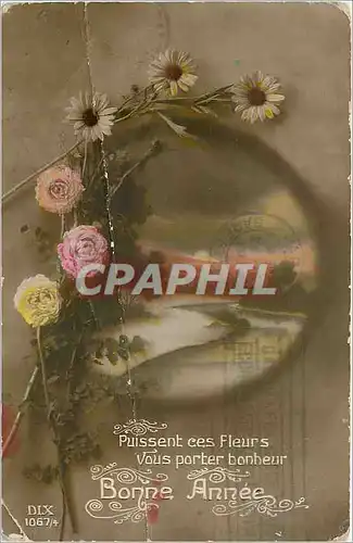 Cartes postales Puissent ces Fleurs vous porter bonheur Bonne Annee