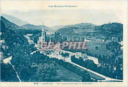 Ansichtskarte AK Les Hautes Pyrenees Lourdes Vue Plongrante sur la Basilique