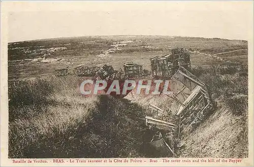 Ansichtskarte AK Bataille de Verdun Bras Le Train sauveur et la Cote du Poivre