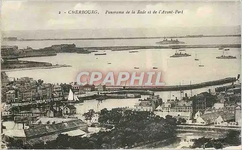 Cartes postales Cherbourg Panorama de la Rade et de l'Avant Port