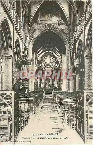 Ansichtskarte AK Cherbourg Interieur de la Basilique Sainte Trinite