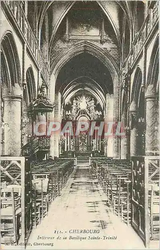 Cartes postales Cherbourg Interieur de la Basilique Sainte Trinite