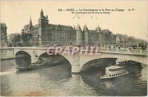 Ansichtskarte AK Paris La Conciergerie et le Pont au Change