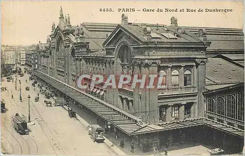 Cartes postales Paris Gare du Nord et Rue de Dunkerque