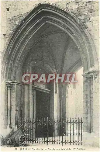 Cartes postales Alais Porche de la Cathedrale datant du XVII