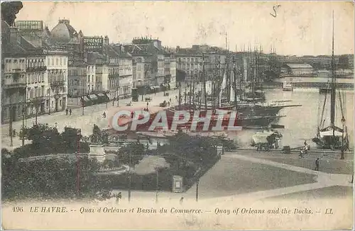 Cartes postales Le Havre Quai d'Orleans et Bassin du Commerce Bateaux