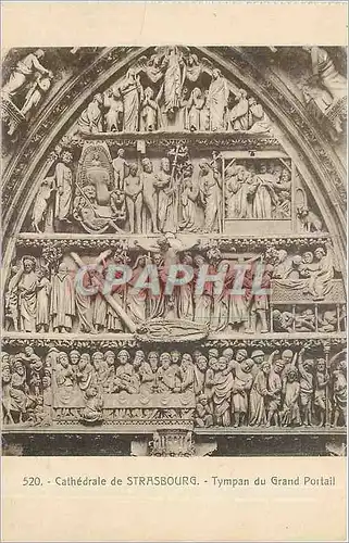 Cartes postales Cathedrale de Strasbourg Tympan du Grand Portail