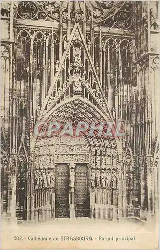 Ansichtskarte AK Cathedrale de Strasbourg Portail Principal