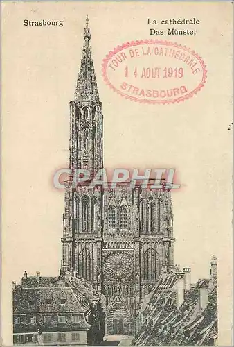 Ansichtskarte AK Strasbourg La Cathedrale Das Munster