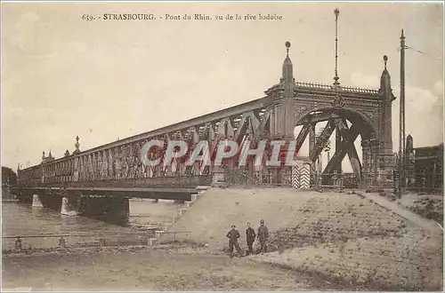 Cartes postales Strasbourg Pont du Rhin vu de la rive badoise