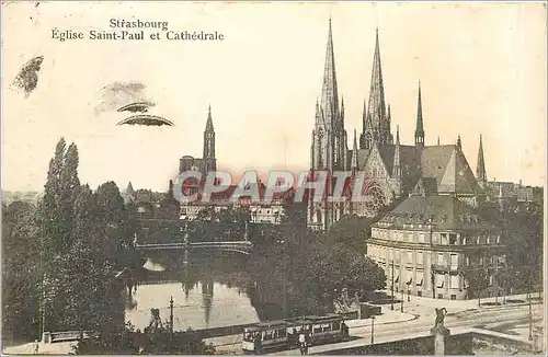 Cartes postales Strasbourg Eglise Saint Paul et Cathedrale