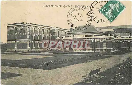 Ansichtskarte AK Berck Plage Jardin de l'Hotel Maritime