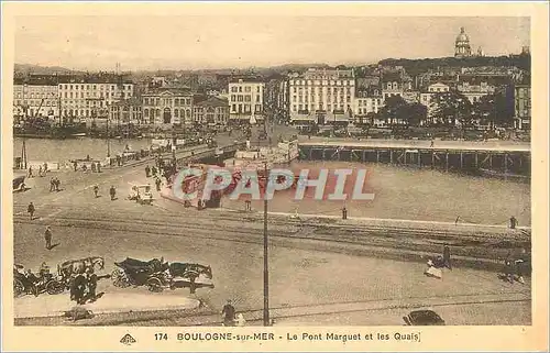 Ansichtskarte AK Boulogne sur Mer Le Pont Marguet et les Quais